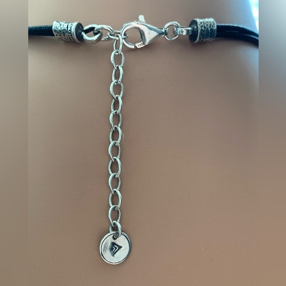 Silpada Vintage Sterling & Leather Sunburst Filigree Necklace - Picture 11 of 15